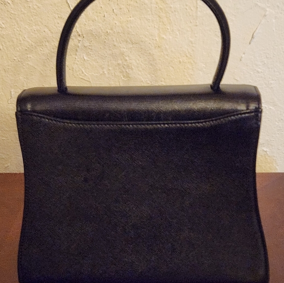 Vintage Givenchy Black Leather Top Handle Purse - Picture 4 of 8